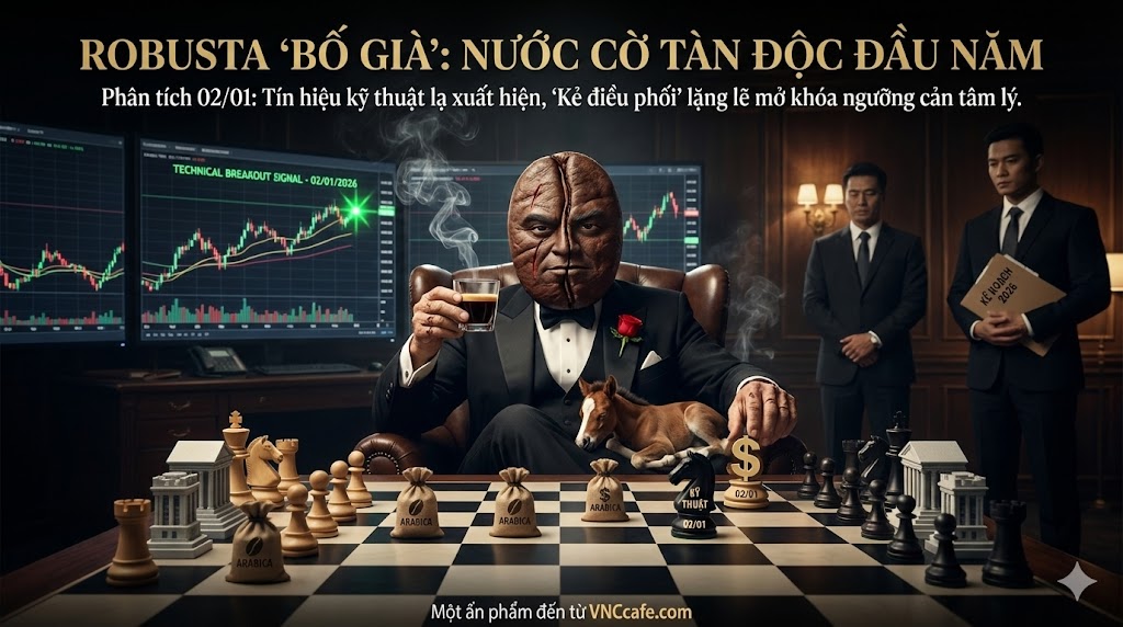 Phân tích Robusta 02/01/2026: Thị trường đang khởi đầu năm mới với một tín hiệu kỹ thuật rất đáng chú ý tại ngưỡng cản tâm lý